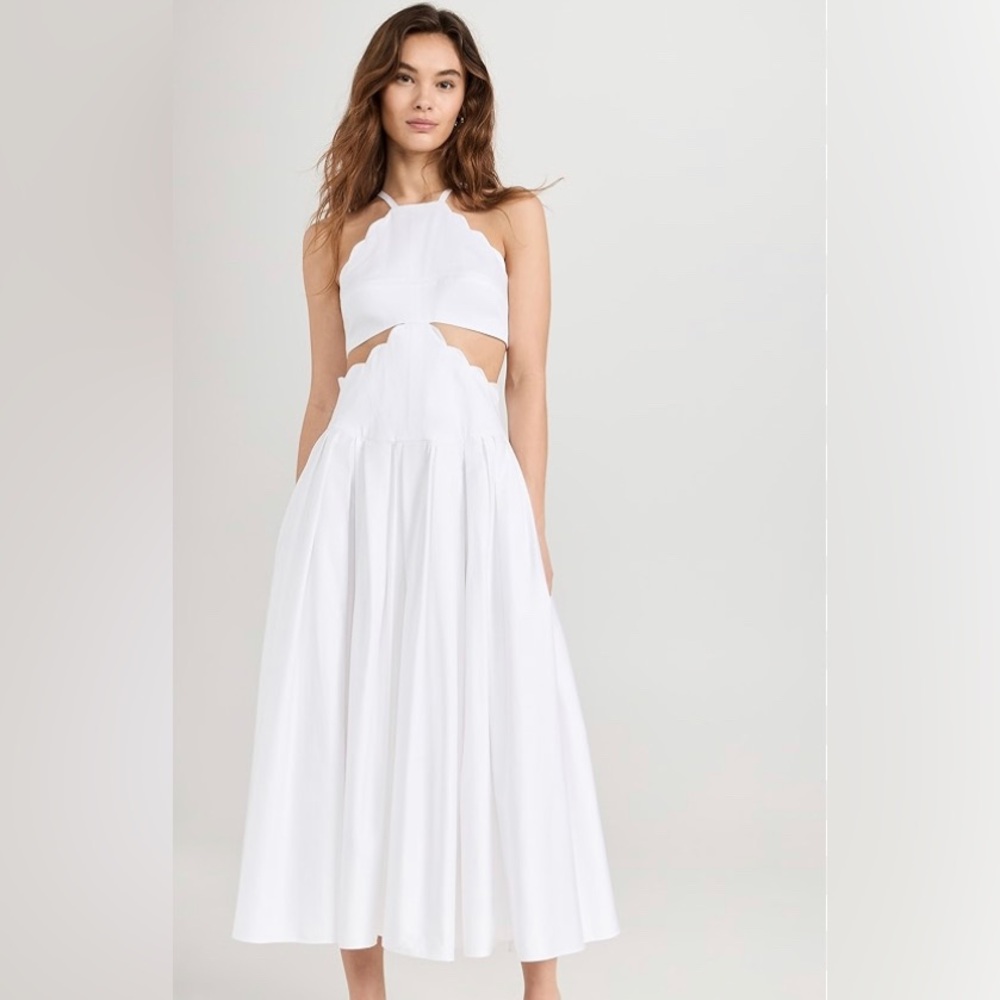 Prabal Gurung Elegant White Sleeveless Dress. Size 8.  New with tags